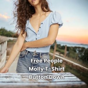 Free People Molly T-Shirt Button Down